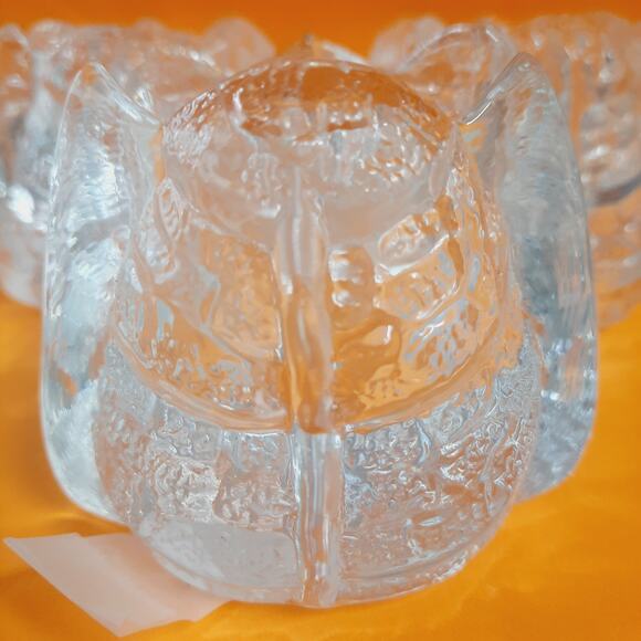 Set of 3 Eden Swedish Glass votive candle holders Signed Orrefors ca:1981-2001 - Picture 2 of 16